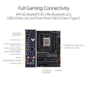 ASUS TUF Gaming X670E-PLUS WiFi 6E Gaming Motherboard
