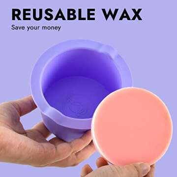 Removable Silicone Wax Warmer Liner Pot and Microwave-Safe Waxing Replacement Bowls - Easy to Clean and Reuse, 14oz Capacity, 3-Pack Non-Stick Containers