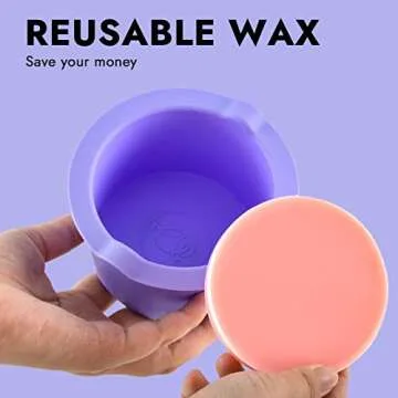Removable Silicone Wax Warmer Liner Pot and Microwave-Safe Waxing Replacement Bowls - Easy to Clean and Reuse, 14oz Capacity, 3-Pack Non-Stick Containers