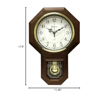Essex Westminster Chime Faux Wood Pendulum Wall Clock