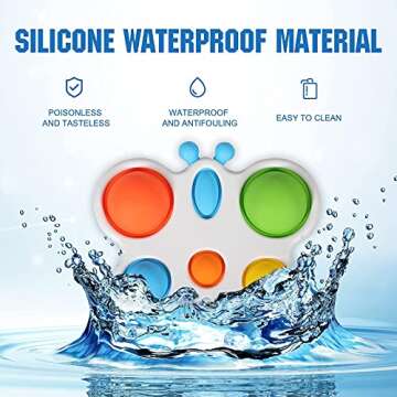 Arme 5 Pcs Fidget Toy Pop Fidget Toy Mini Stress Relief Hand Toys，Fidget Toy Push Pop Anxiety Stress Reliever Office Desk Toy for Kids Adults…