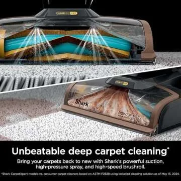 Shark EX301 CarpetXpert HairPro Pet with StainStriker, Corded Upright Deep Carpet, Rug & Upholstery Cleaner, Pet Stain Remover, Gray (Renewed)