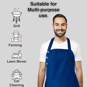 TOSHE Kitchen Apron - Waterdrop Resistant, Adjustable, Stylish & Practical