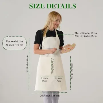 TOSHE Kitchen Apron - Waterdrop Resistant, Adjustable, Stylish & Practical