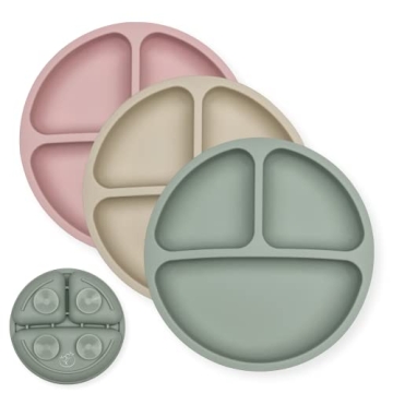 Hippypotamus Toddler Plates - Safe & Functional Silicone Plates