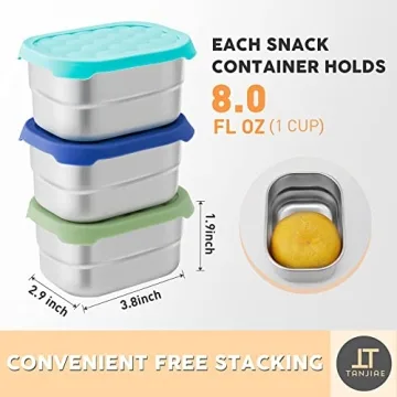 Stainless Steel Snack Containers Kids Leak-Proof Eco-Friendly