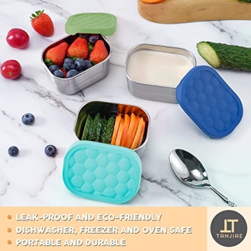 Stainless Steel Snack Containers Kids Leak-Proof Eco-Friendly