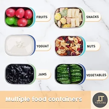 Stainless Steel Snack Containers Kids Leak-Proof Eco-Friendly