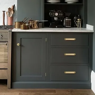 Khtumeware Stylish Brushed Brass Cabinet Knobs Set