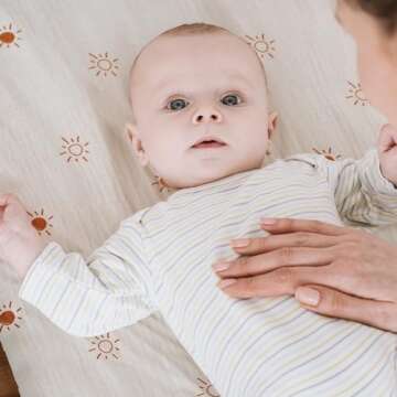 Gllquen Baby Muslin Bassinet Sheets 3 Pack - Soft, Breathable Fitted Sheets for Infants (Sunshine)