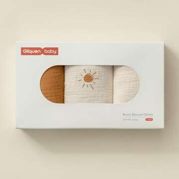 Gllquen Baby Muslin Bassinet Sheets - Breathable Cotton for All
