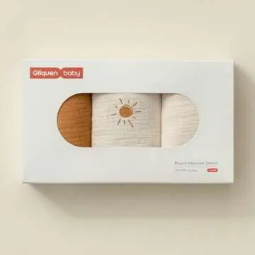 Gllquen Baby Muslin Bassinet Sheets - Breathable Cotton for All