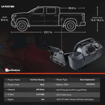 84745940 Fuel Door Housing for 2019-2024 Chevy Silverado