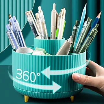 PUCIO 360° Rotating Pen Holder - Stylish & Large Capacity