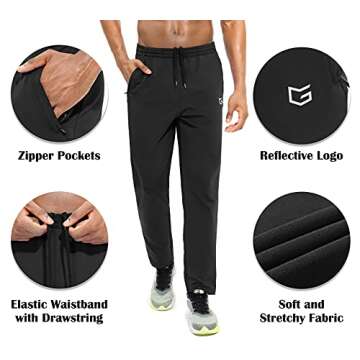 G Gradual Men's Sweatpants - Comfortable Tapered Track Pants for Men