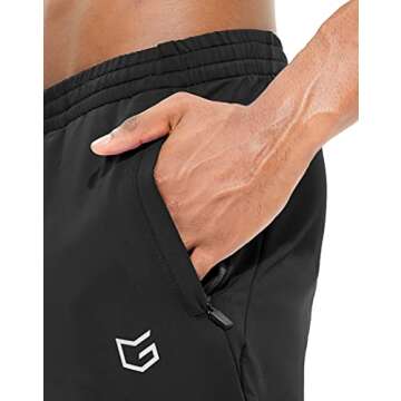 G Gradual Men's Track Pants with Zipper Pockets
