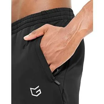 G Gradual Men's Track Pants with Zipper Pockets