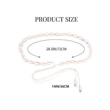 Simsly Puka Shell Waist Chain Boho Body Chain Shells Beach Belly Jewelry for Women and Girls