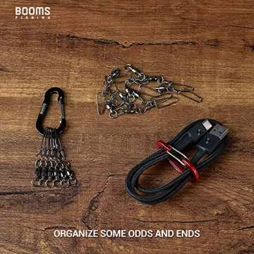 Booms Fishing CC1 Multi-Use Carabiner Clip, 6 Pack Small Caribeener Clips, Mini Keychain Caribeaner Clip 2 inch, Aluminum D Ring Carabiners, Assorted Colors