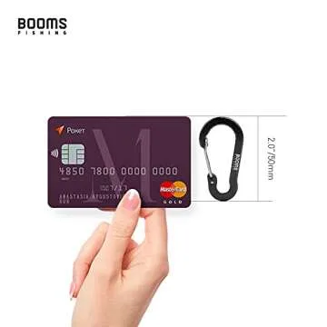 Booms Fishing CC1 Multi-Use Carabiner Clip, 6 Pack Small Caribeener Clips, Mini Keychain Caribeaner Clip 2 inch, Aluminum D Ring Carabiners, Assorted Colors