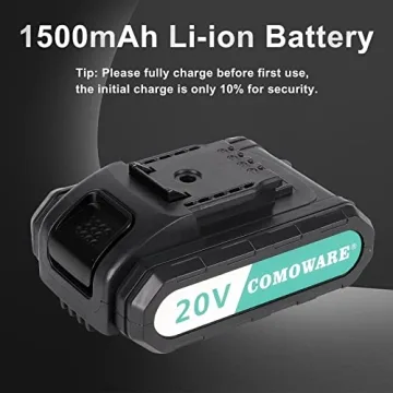 COMOWARE 20V Cordless Drill Set with 34pcs Bits Fast Charger