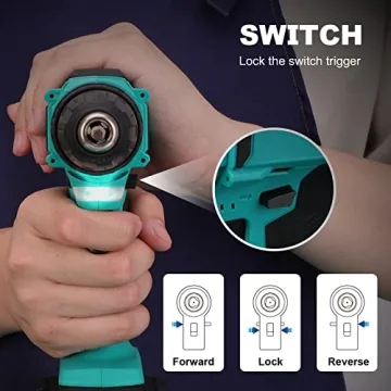 COMOWARE 20V Cordless Drill Set with 34pcs Bits Fast Charger