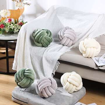 Namalu 2-Piece Knot Ball Pillows - Soft, Plush & Decorative