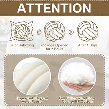 Namalu 2-Piece Knot Ball Pillows - Soft, Plush & Decorative