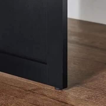 Haotian Murphy Desk Wall-Mounted Table Folding Kitchen & Dining Table Floating Desk with Chalkboard Space Saving Fold Up Workstation, Black FWT20-SCH