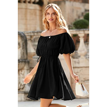 Stylish PRETTYGARDEN Off The Shoulder Babydoll Dress