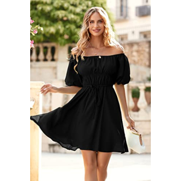 Stylish PRETTYGARDEN Off The Shoulder Babydoll Dress