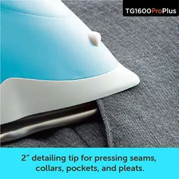 Oliso TG1600 Pro Plus 1800 Watt SmartIron with Auto Lift - for Clothes, Sewing, Quilting and Crafting Ironing | Diamond Ceramic-Flow Soleplate Steam Iron, Turquoise