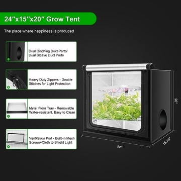 MELONFARM 24"x16"x20" Indoor Grow Tent for Your Plants