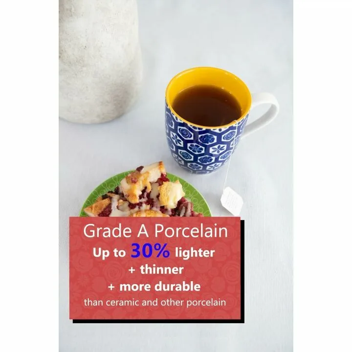 Colorful Modern Porcelain Coffee Mugs Set of 6