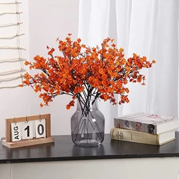 Momkids 6 Pcs Faux Flower Baby's Breath Bouquets for Home