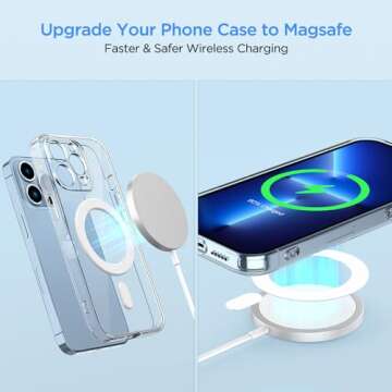 OUTXE Magnetic Adapter Ring 2Pack, Universal Magnet Sticker Compatible with Magsafe Accessories & Wi...