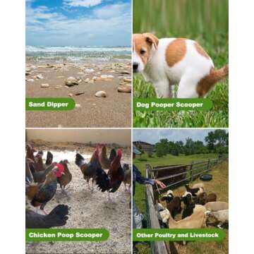 Durable Large Chicken Poop Scooper for Effortless Cleaning