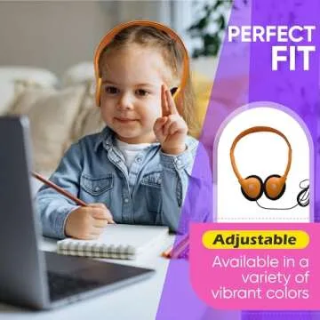 10 Pack Bulk Headphones, Wired Headphones for Kids, Teens, Adults, Affordable On-Ear with 3.5mm Plug, Perfect for Schools, Classrooms, Libraries, Museums, Multipack for Wholesale, Multi Color