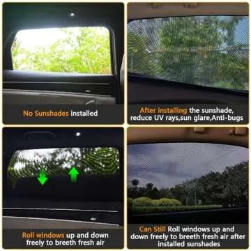 Premium Car Rear Side Window Shades for Pickup Trucks and SUVs