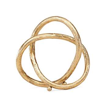 Danya B. Gold Eternal Loop Metal Art Abstract Sculpture - Beautiful Symbol of Life