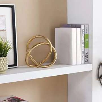 Danya B. Gold Eternal Loop Metal Art Abstract Sculpture