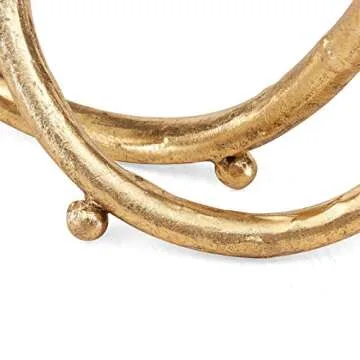 Danya B. Gold Eternal Loop Metal Art Abstract Sculpture