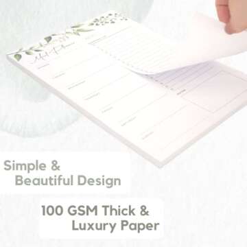 Stylish Magnetic Meal Planning Pad - 52 Sheets | Grocery List