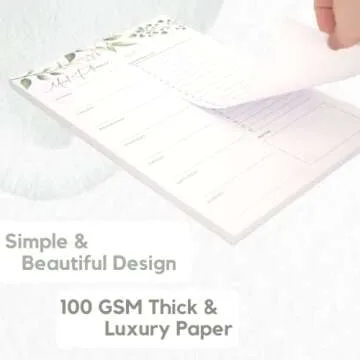 Stylish Magnetic Meal Planning Pad - 52 Sheets | Grocery List