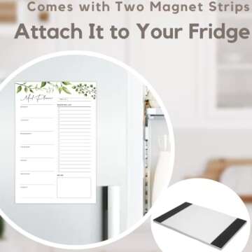 Stylish Magnetic Meal Planning Pad - 52 Sheets | Grocery List