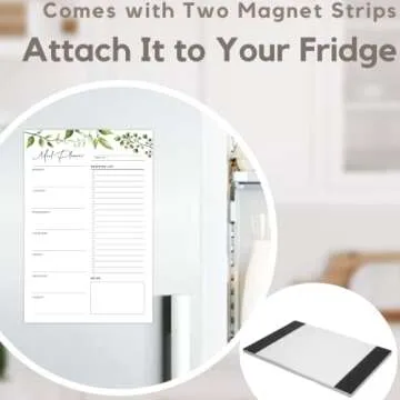 Stylish Magnetic Meal Planning Pad - 52 Sheets | Grocery List