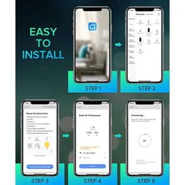 3Stone Smart Light Bulbs - Dimmable & Alexa Compatible 4 Pack