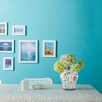 ARTLINE Jingdezhen Ceramic Ginger Jar with Lid, Chinese Style Temple Jar, Enamel Decorative Vase for Home Decor, Ceramic Storage Jar for Home Kitchen Dining Decoration