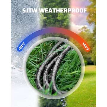 DEWENWILS Extension Cord 20 FT, 3 Prong Waterproof Extension Cable for Indoor Outdoor Appliances, 16/3 SJTW, Black, ETL Listed, 1 Pack