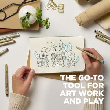 SAKURA Pigma Micron Fineliner Pens - Archival Black and Colored Ink Pens - Pens for Writing, Drawing, or Journaling - Black and Colored Ink - 01 Point Size - 8 Pack